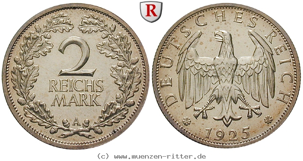 DE 2 Reichsmark 1925 A