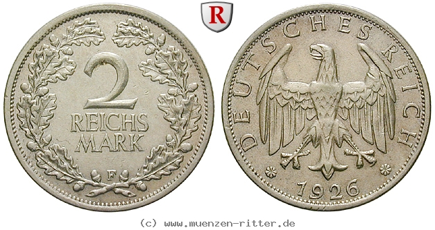 DE 2 Reichsmark 1926 F
