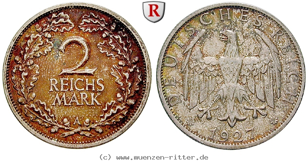 DE 2 Reichsmark 1927 A
