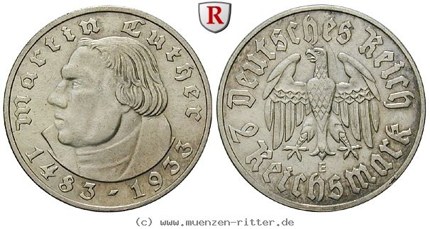 DE 2 Reichsmark 1933 E