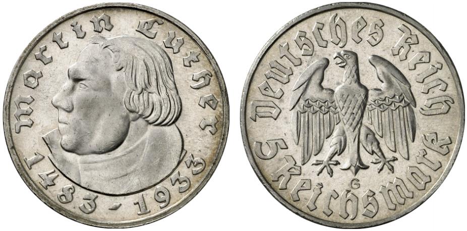 DE 2 Reichsmark 1933 G