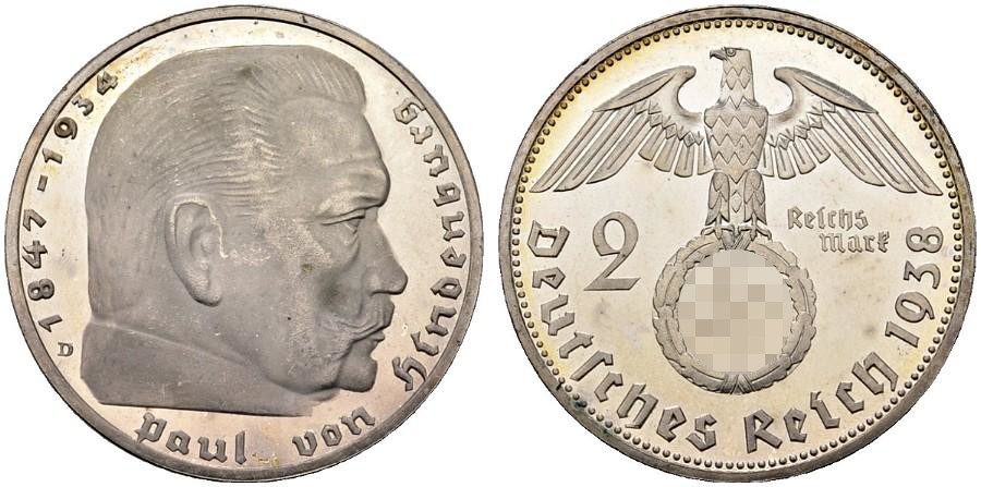 DE 2 Reichsmark 1938 F