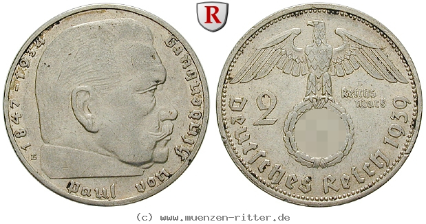 DE 2 Reichsmark 1939 E