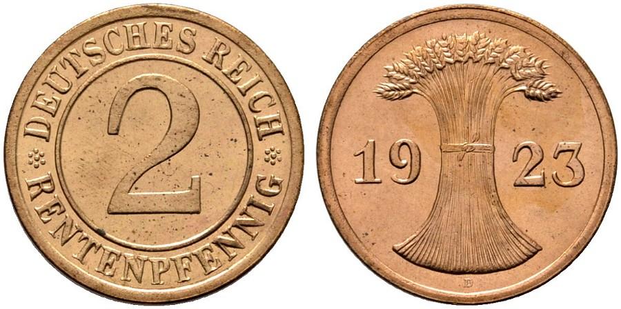DE 2 Rentenpfennig 1923 G