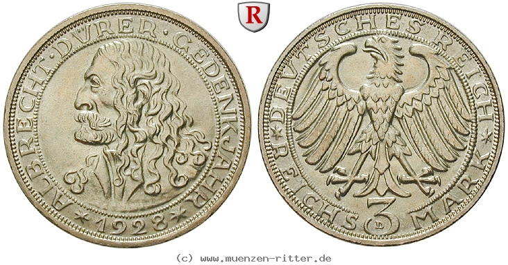 DE 3 Reichsmark 1928 D
