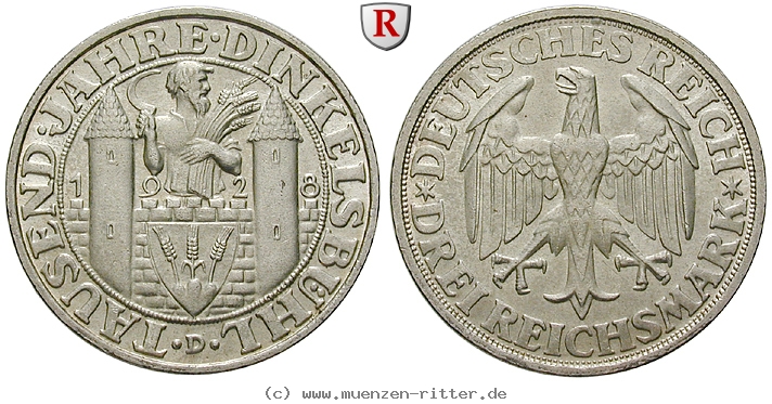 DE 3 Reichsmark 1928 D