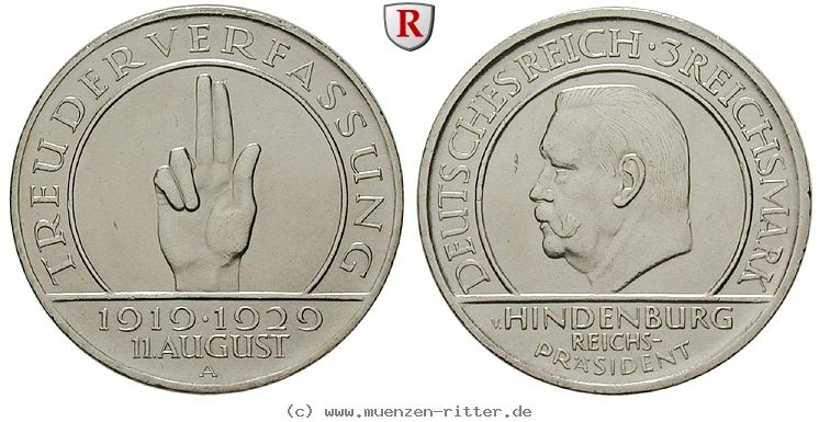 DE 3 Reichsmark 1929 A