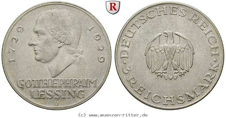 DE 3 Reichsmark 1929 D