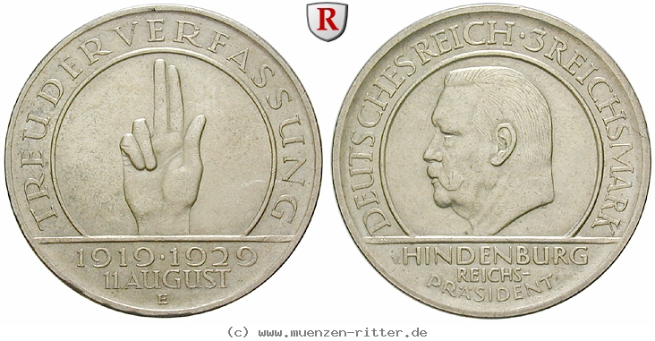 DE 3 Reichsmark 1929 E