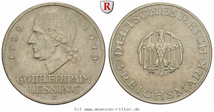 DE 3 Reichsmark 1929 F
