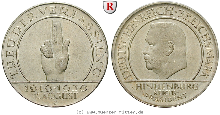 DE 3 Reichsmark 1929 J