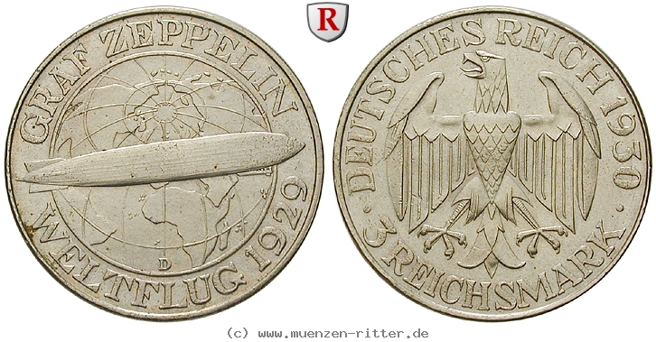 DE 3 Reichsmark 1930 D