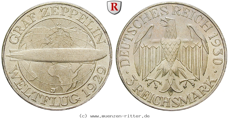 DE 3 Reichsmark 1930 J