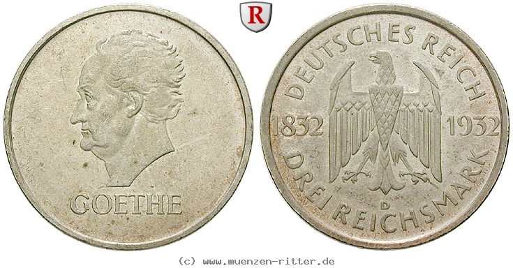 DE 3 Reichsmark 1932 D