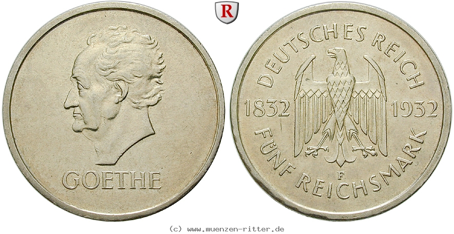 DE 5 Reichsmark 1932 F