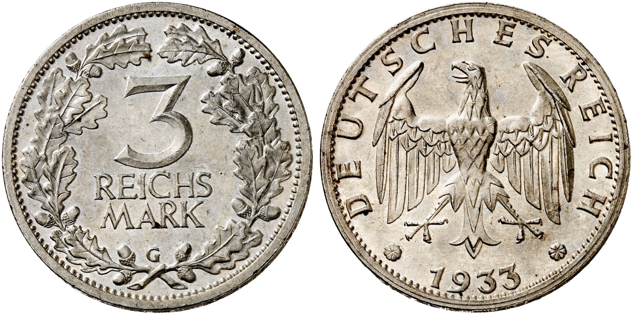 DE 3 Reichsmark 1933 G
