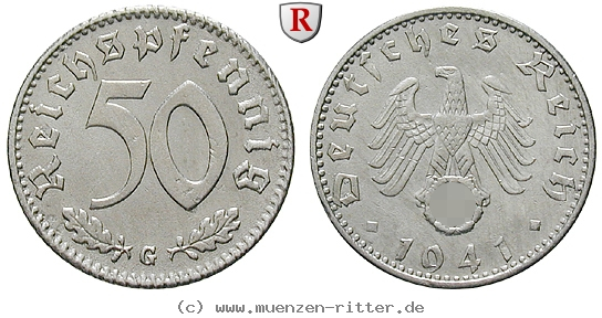 DE 50 Reichspfennig 1941 B