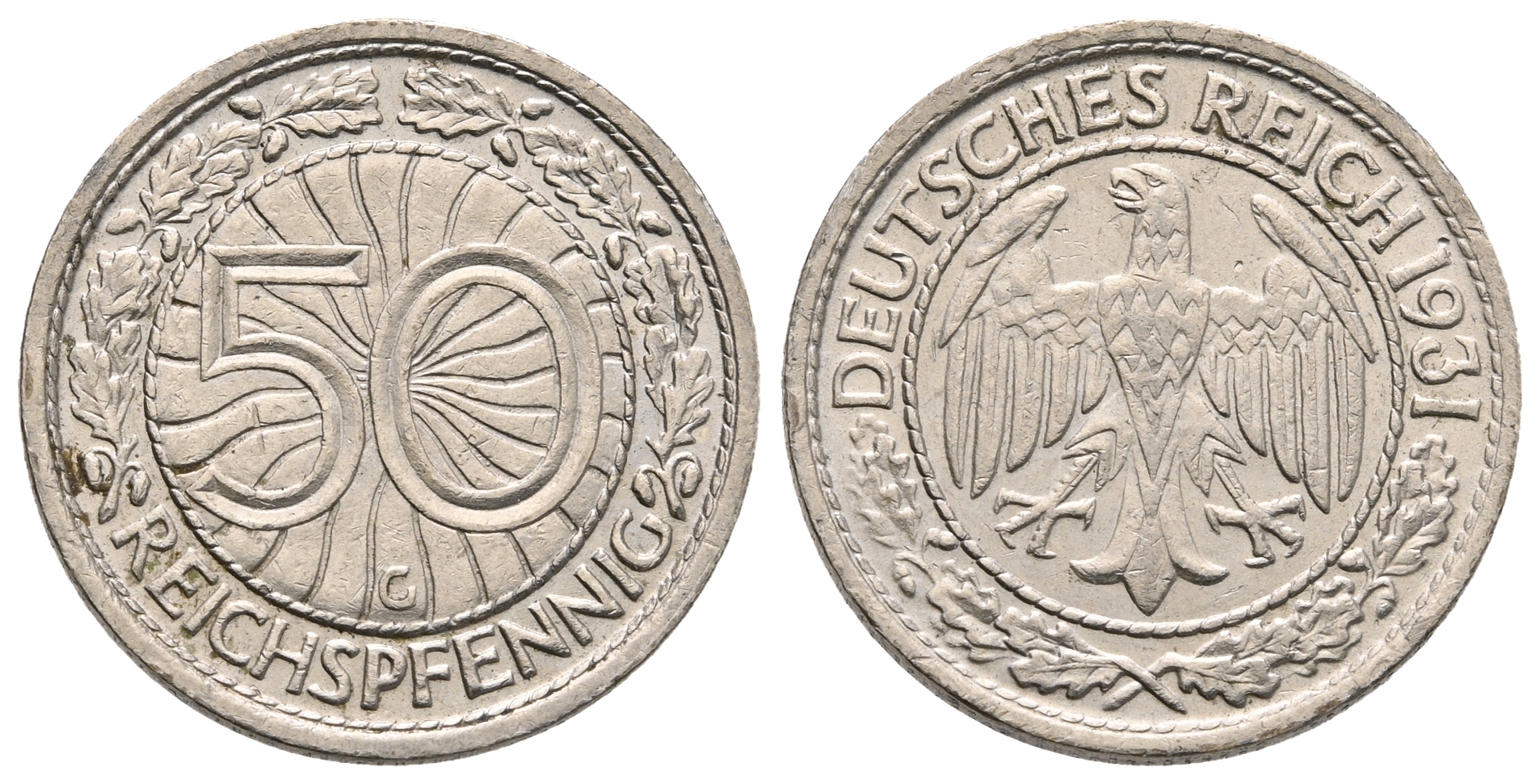 DE 50 Reichspfennig 1931 D