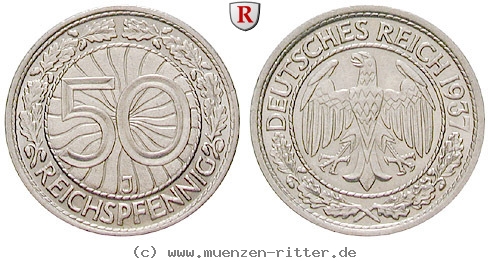 DE 50 Reichspfennig 1937 D