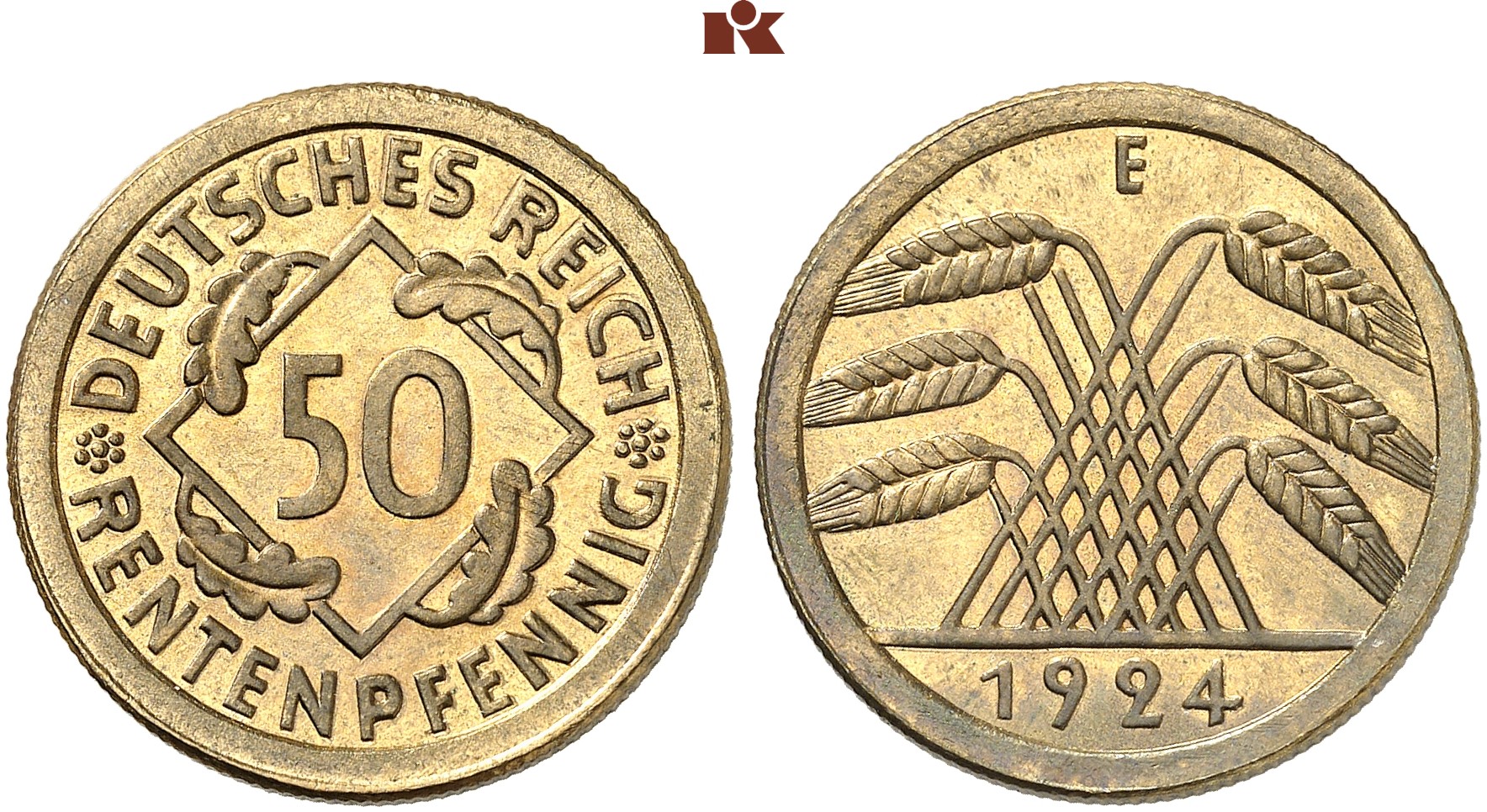 DE 50 Rentenpfennig 1924 D