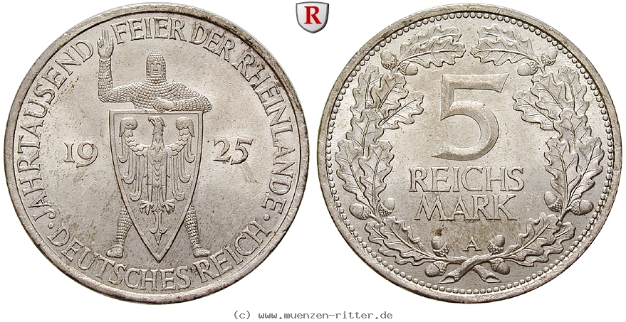 DE 5 Reichsmark 1925 A