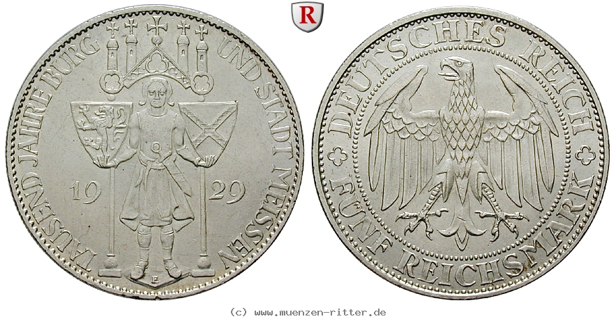 DE 5 Reichsmark 1929 E