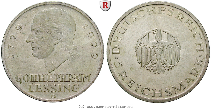 DE 5 Reichsmark 1929 G