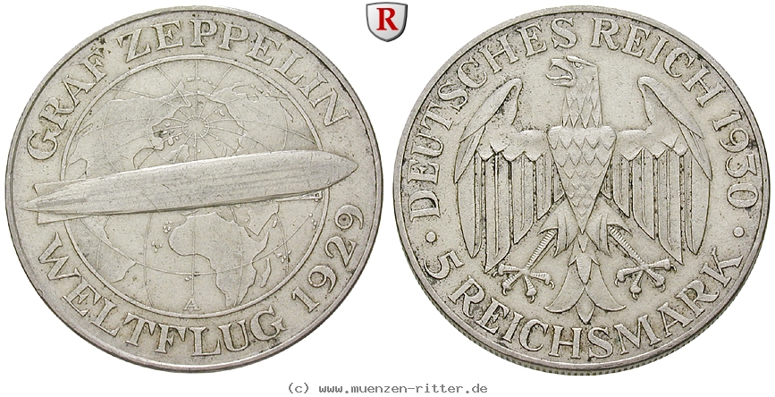 DE 5 Reichsmark 1930 A
