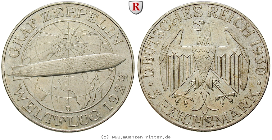 DE 5 Reichsmark 1930 D