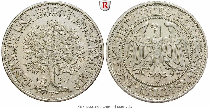 DE 5 Reichsmark 1930 E