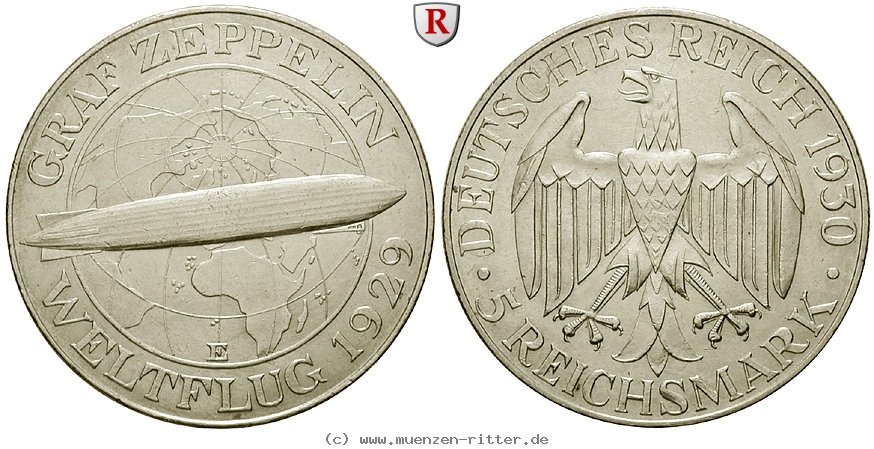 DE 5 Reichsmark 1930 E