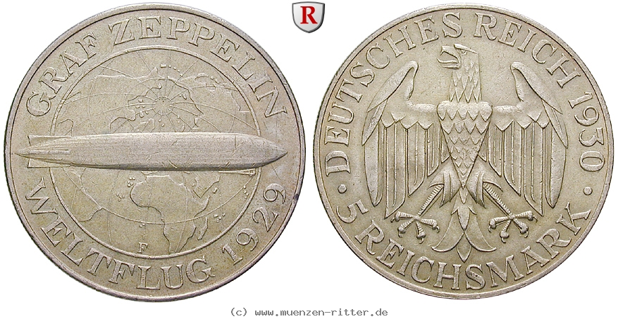 DE 5 Reichsmark 1930 F