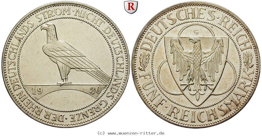 DE 5 Reichsmark 1930 G