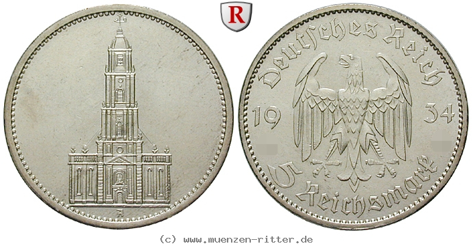 DE 5 Reichsmark 1934 F