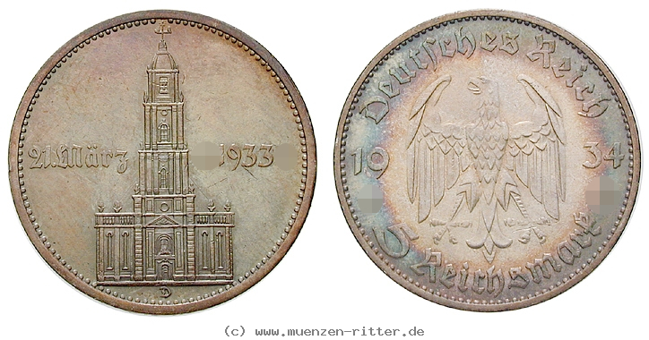 DE 5 Reichsmark 1934 D