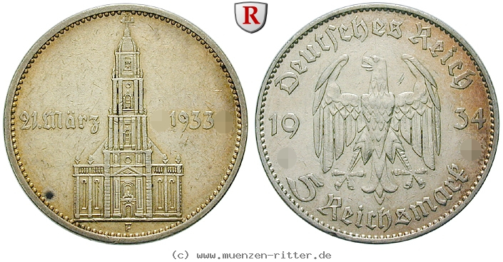 DE 5 Reichsmark 1934 F