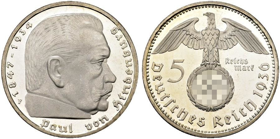 DE 5 Reichsmark 1936 F