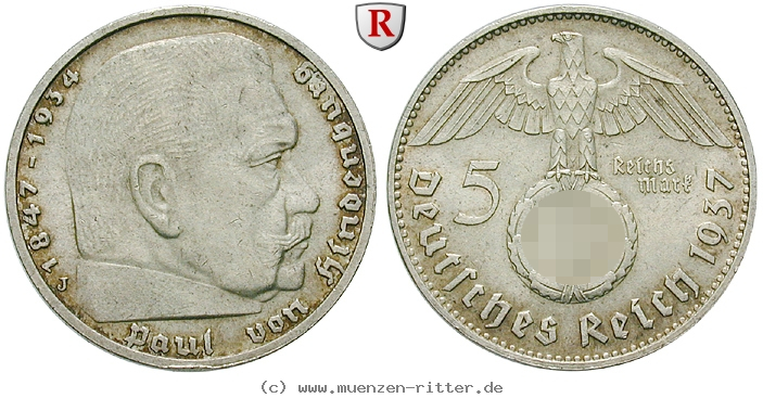 DE 5 Reichsmark 1937 J