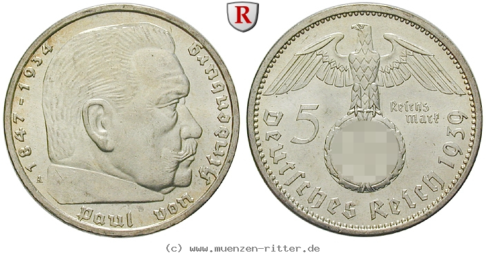 DE 5 Reichsmark 1939 B