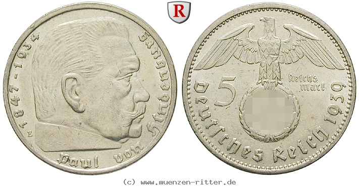 DE 5 Reichsmark 1939 E
