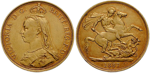 GB Double Sovereign 1887