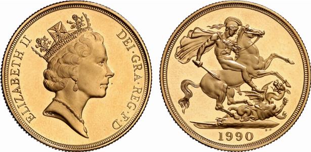 GB Double Sovereign 1990
