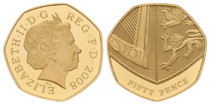 GB 50 Pence 2008