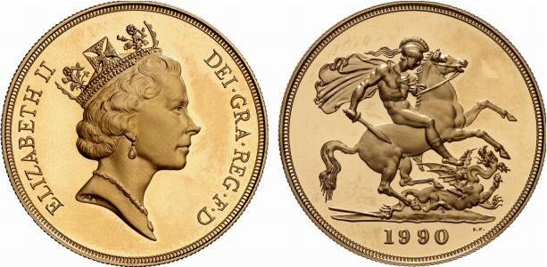 GB Quintuple Sovereign 1990