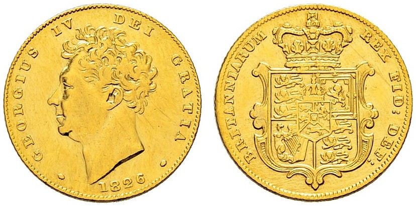 GB 1/2 Sovereign - Half Sovereign 1826