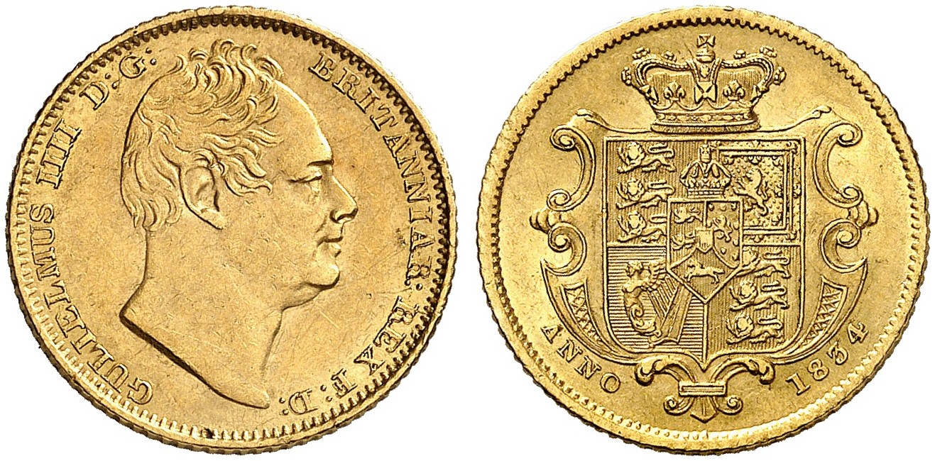 GB 1/2 Sovereign - Half Sovereign 1834