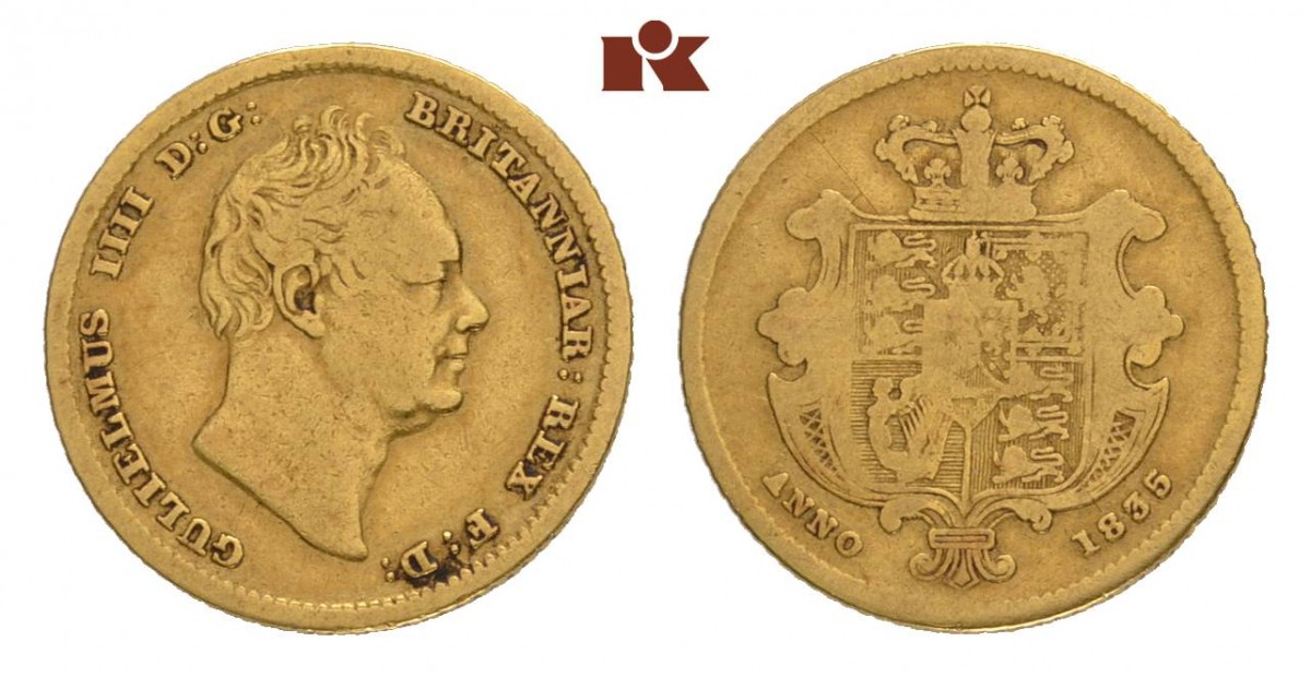 GB 1/2 Sovereign - Half Sovereign 1835