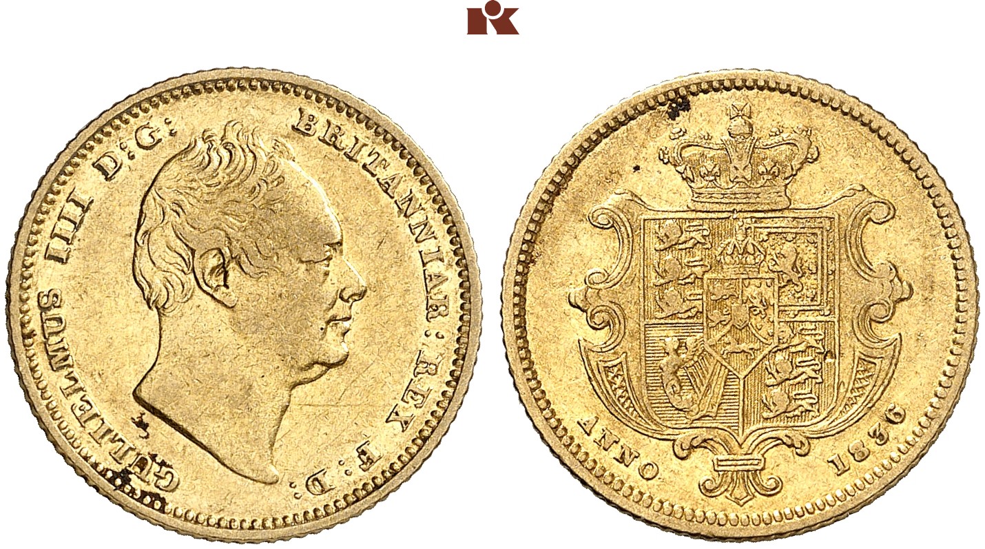 GB 1/2 Sovereign - Half Sovereign 1836
