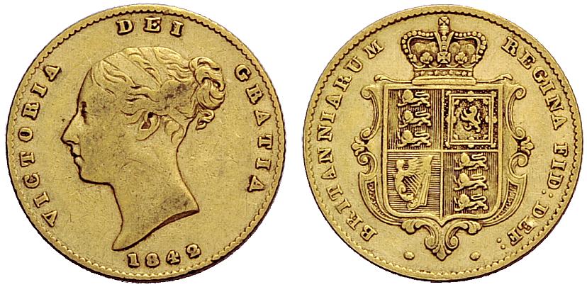 GB 1/2 Sovereign - Half Sovereign 1842