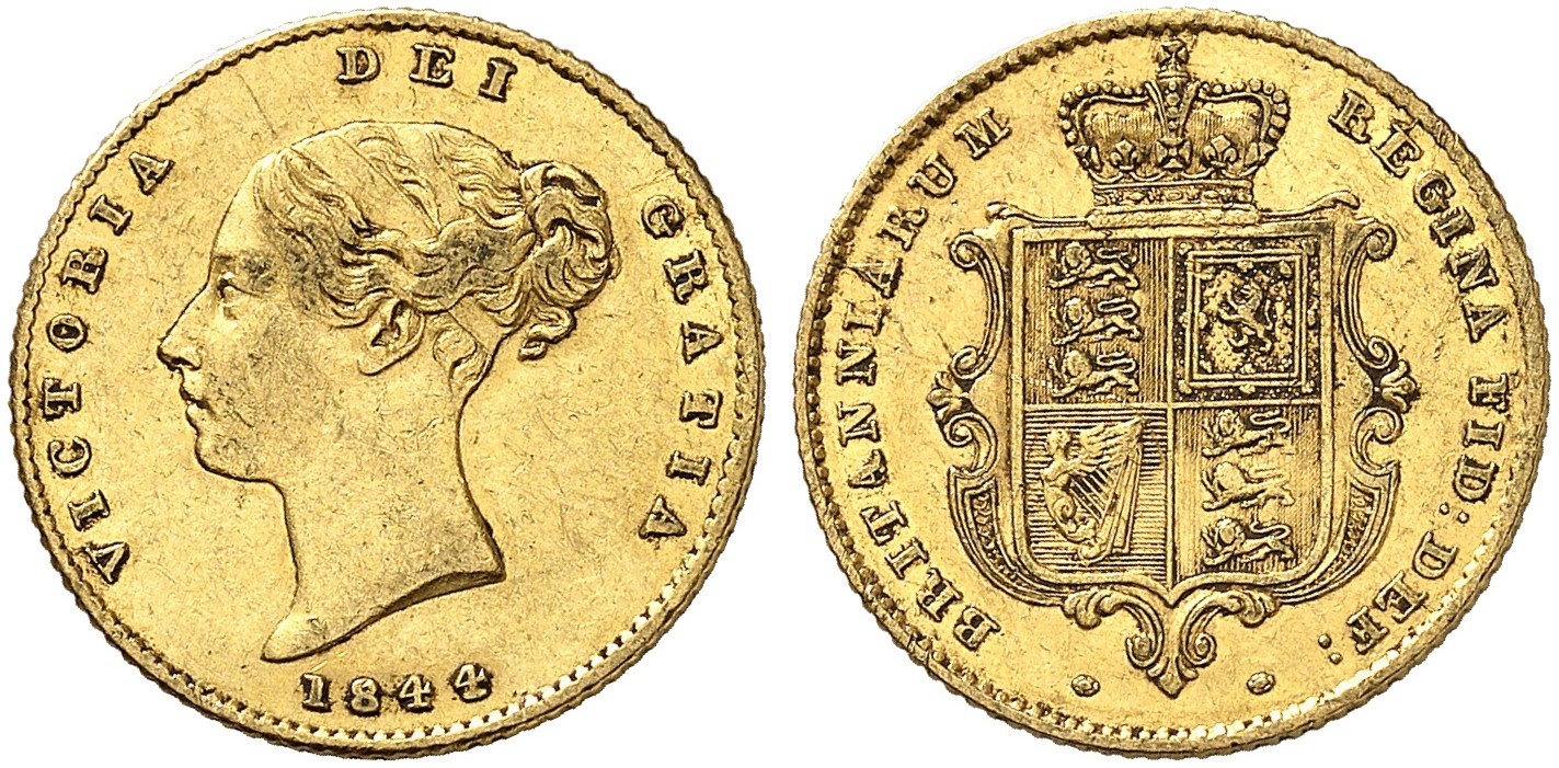 GB 1/2 Sovereign - Half Sovereign 1844